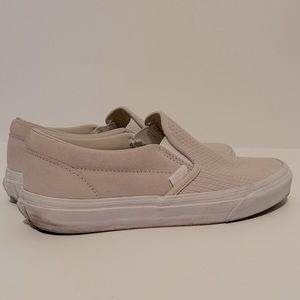 Vans Pale Pink Textured Suede Slip On - Size 8